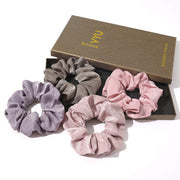 Scrunchies Hair Ties Silk Satin Scrunchy for Women Thick Hair Ivyu Big Scrunchy For Thick Curl Hair No Crease Hair Accessories Soft Ropes Ponytail Holder No Hurt Your Hair Bands Soft Elastic - Ivyu Beauty